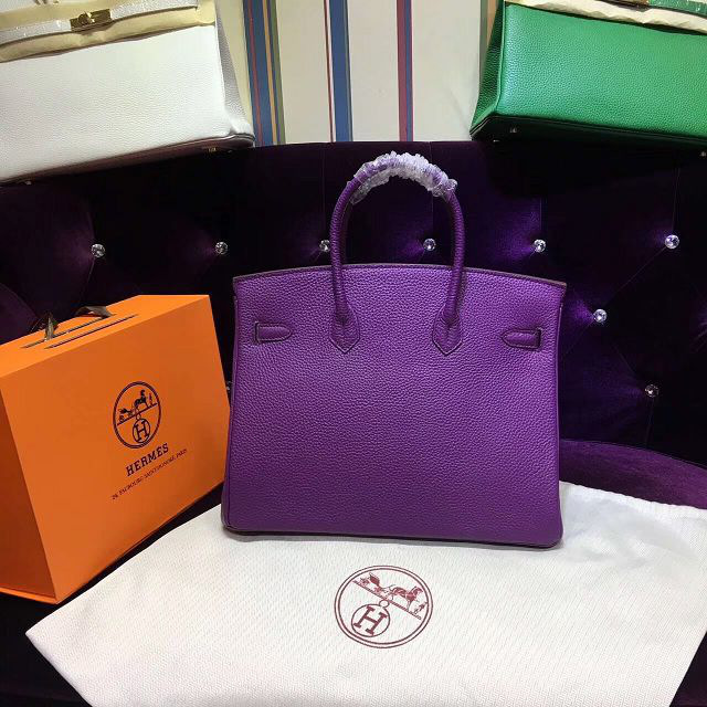 H**me5 original togo leather birkin 30cm bag in Purple