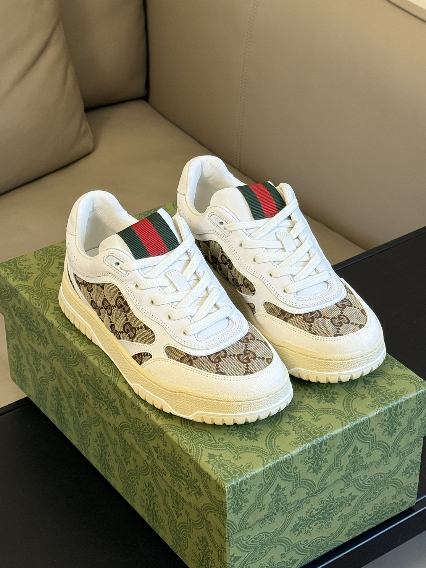 Bagsaaa Gvc*1 Re-Web Sneaker Original GG Canvas 785452