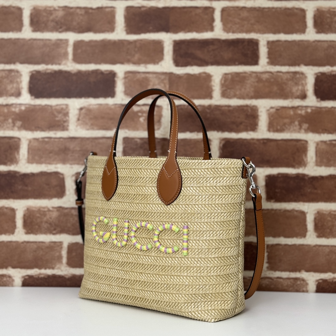 Bagsaaa Gvc*1 Small Straw-Effect Tote 779671 - 26x25x11cm