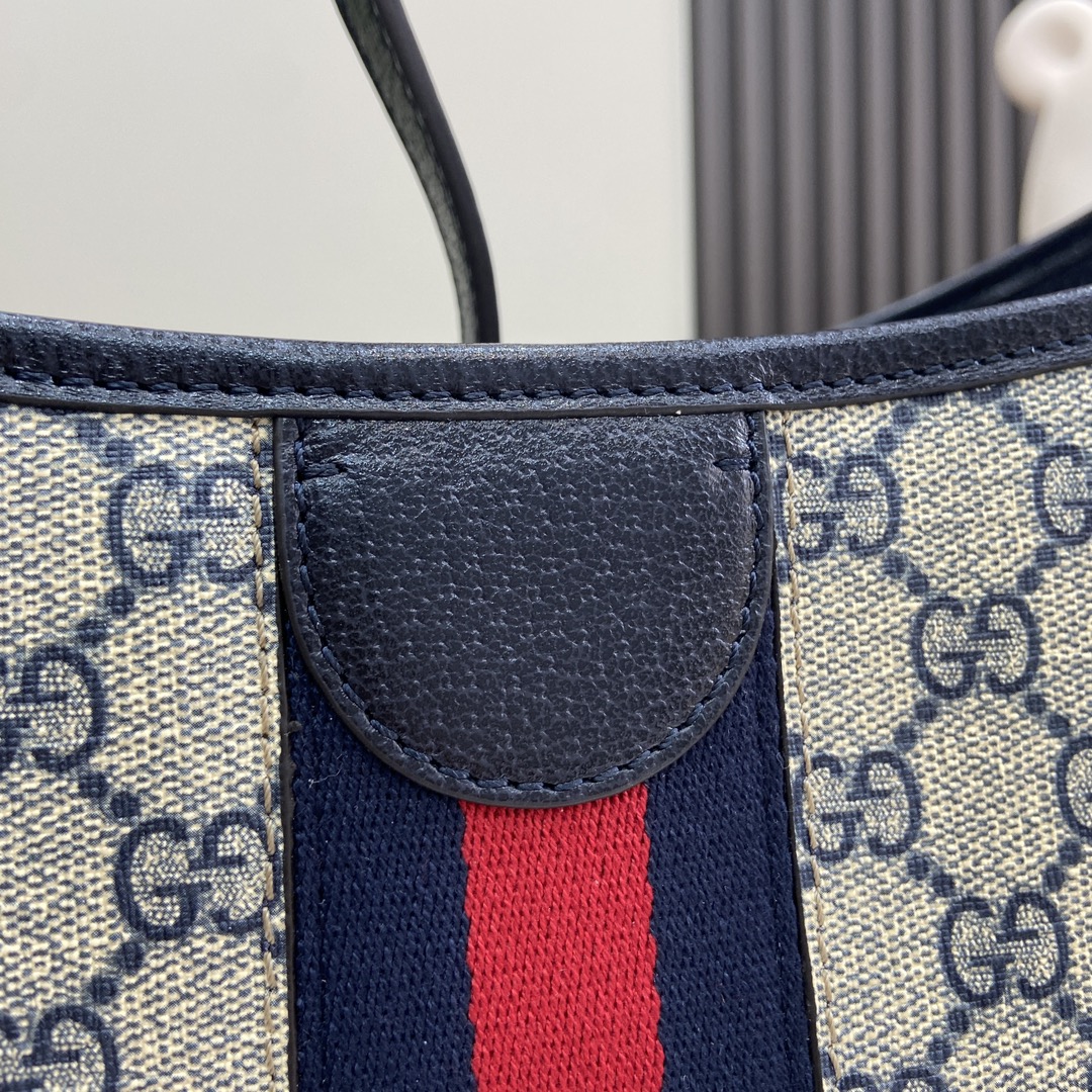Bagsaaa Gvc*1 Ophidia GG Medium Shoulder Bag 781392 Beige & Blue - 34x32x17 cm