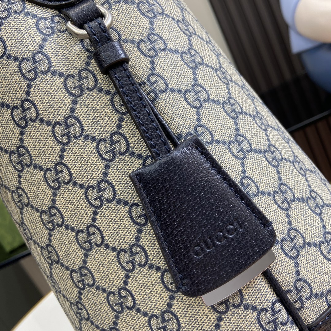 Bagsaaa Gvc*1 Ophidia GG Medium Shoulder Bag 781392 Beige & Blue - 34x32x17 cm