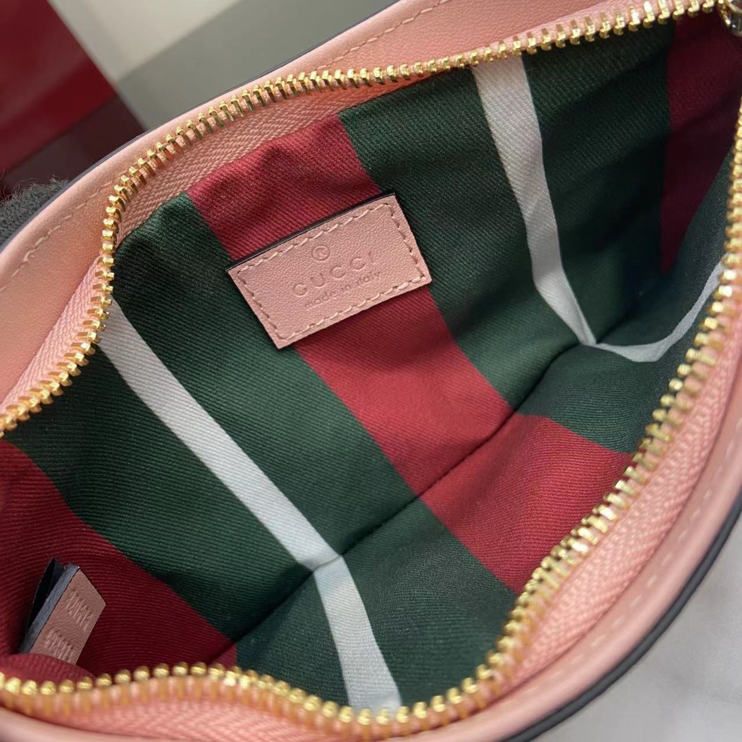 Bagsaaa Gvc*1 GG Emblem S*per mini shoulder bag 820696 pink - 23 x 13 x 2cm