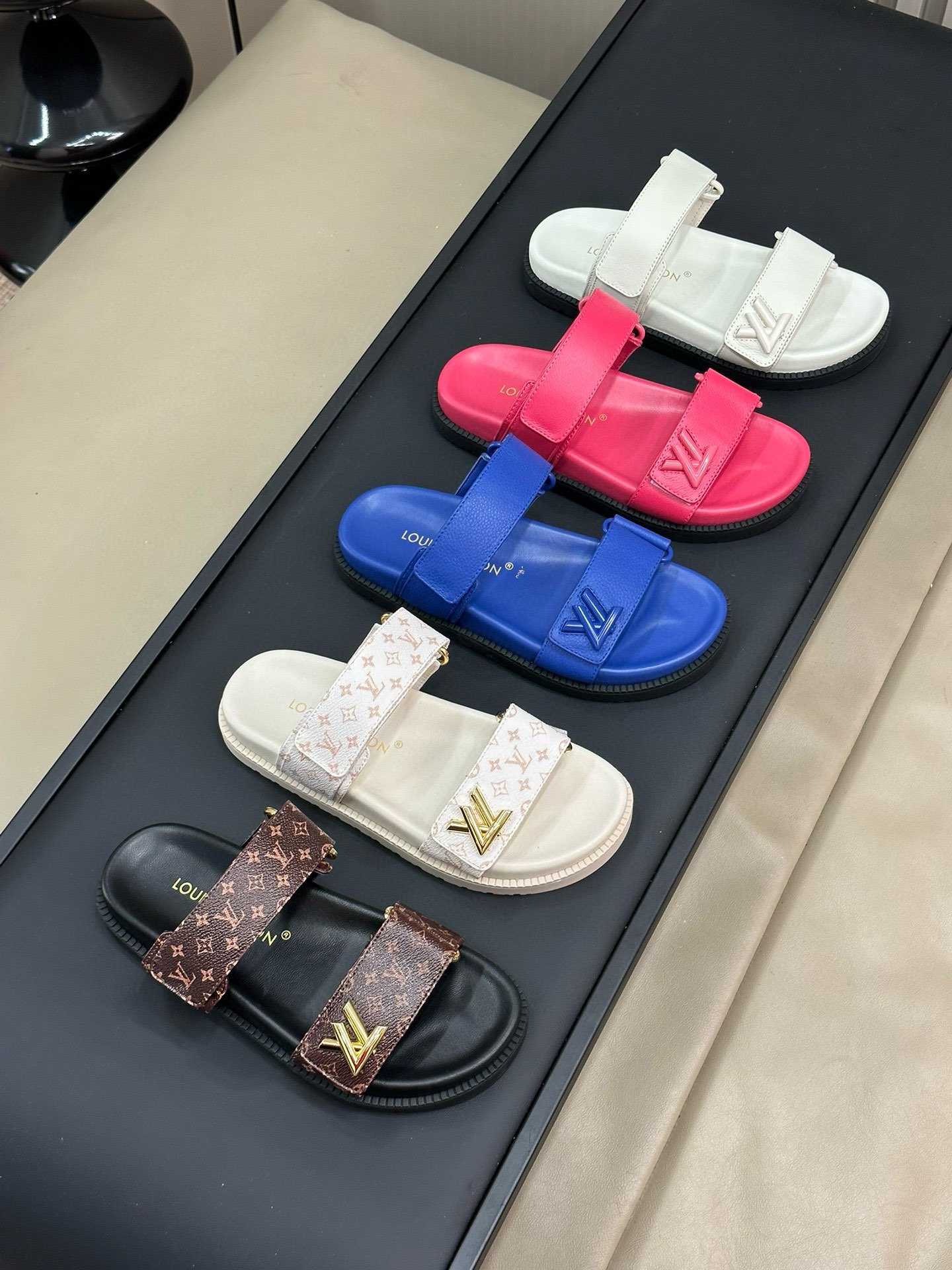 Bagsaaa LV Sunset Flat Comfort Mule Monogram